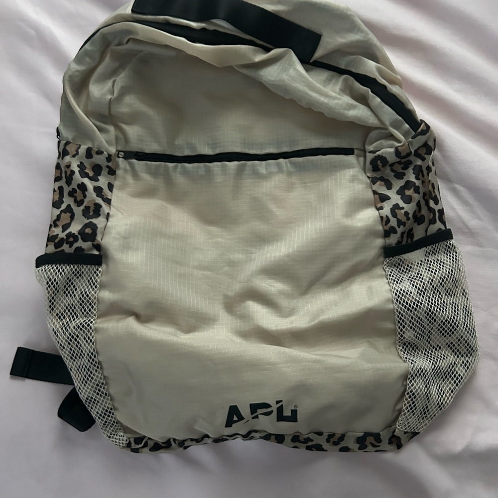 APL Cream and Black Leopard Backpack